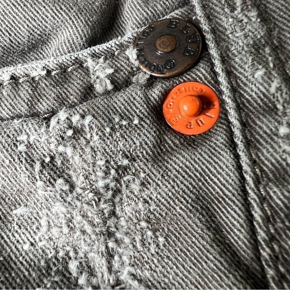 RARE BLUE COLLECTION Straight Button Fly Distressed Jeans Brown Size 29 Waist - Picture 8 of 16